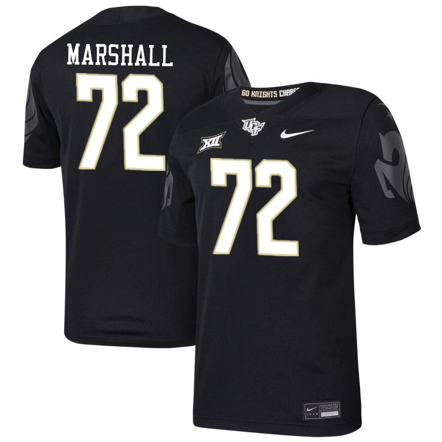 Men #72 Marcellus Marshall UCF Knights Big 12 Conference College Football Jerseys Stitched-Black